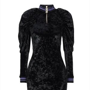 GCDS black puffed shoulder bodycon dress Size Small